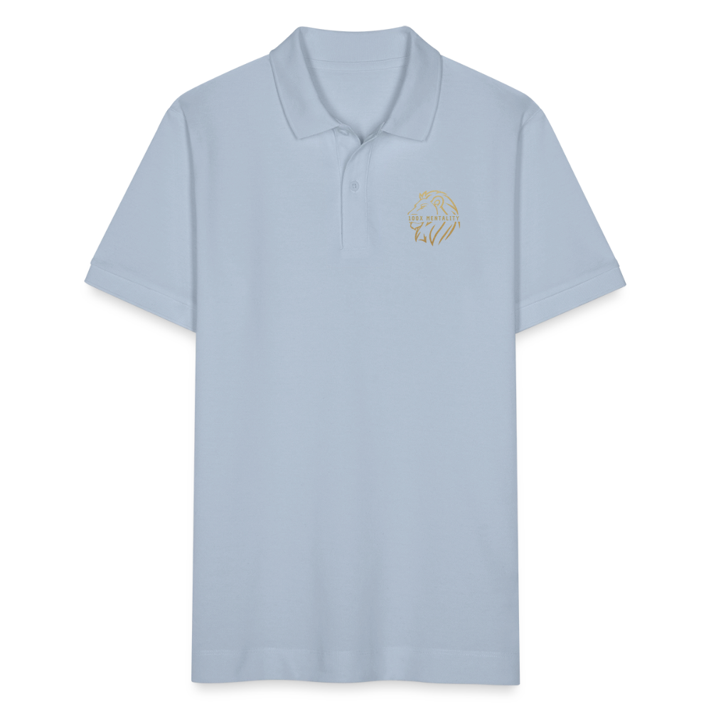 Polo Unisex 100x Mentality – Stile, Comfort e Qualità - azzurro